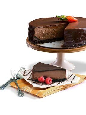 Decadent Triple Chocolate Cheesecake 10” - Rich, Creamy, Pre-Sliced Dessert for